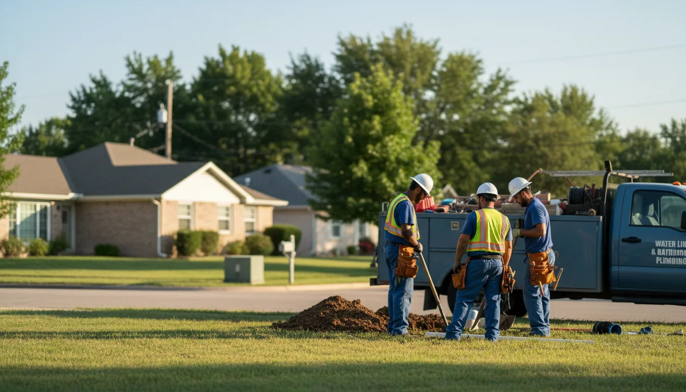 Residential water line and bathroom plumbing service in Whitehall, PA
